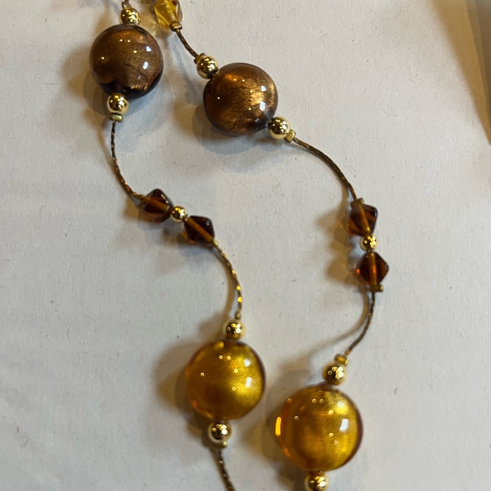 Murano glass necklace and earring set from Venice